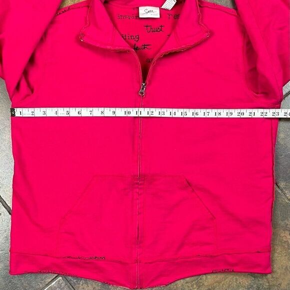 Spa by Chico’s Pink Zip Up Jacket 3 XL 16 - Picture 6 of 10